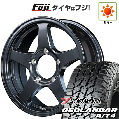 【新品】ジムニー 夏タイヤ ホイール4本セット 175/80R16 ヨコハマ ジオランダー A/T4 G018 WL/RBL MID WHEELS RT-5N+2 5.5J 16インチ(送料無料)