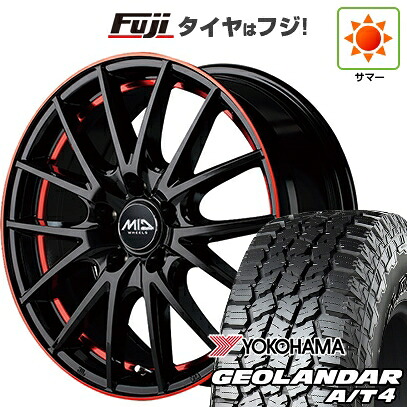 【新品国産車用5穴114.3】 夏タイヤ ホイール4本セット 225/65R17 102 H ヨコハマ ジオランダー A/T4 G018 RBL MID WHEELS RX27 7J 17インチ(送料無料)
