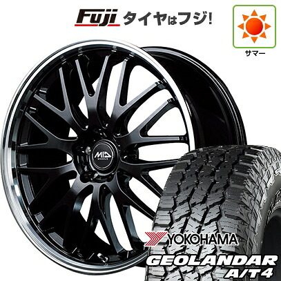 【新品国産車用5穴114.3】 夏タイヤ ホイール4本セット 225/55R18 ヨコハマ ジオランダー A/T4 G018 RBL MID WHEELS エグゼ10 8J 18インチ(送料無料)