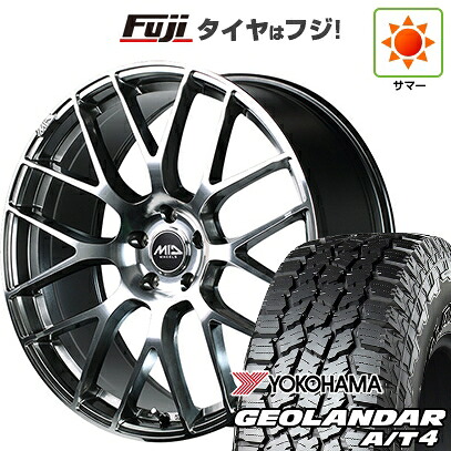 【新品国産車用5穴114.3】 夏タイヤ ホイール4本セット 235/60R18 ヨコハマ ジオランダー A/T4 G018 RBL MID WHEELS MID EXCLUSIVE 028F 7J 18インチ(送料無料)