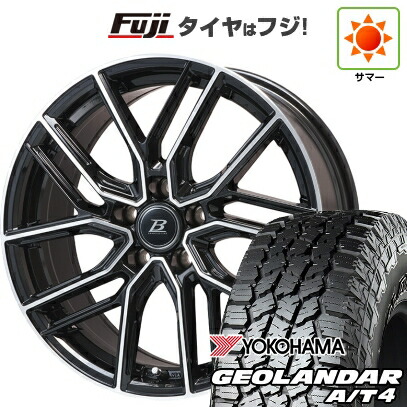 【新品国産車用5穴114.3】 夏タイヤ ホイール4本セット 225/55R18 ヨコハマ ジオランダー A/T4 G018 RBL ブランドルライン ヴァレーゼ ブラックポリッシュ 7.5J 18インチ(送料無料) 100,265円