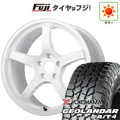 【新品国産車用5穴114.3】 夏タイヤ ホイール4本セット 225/60R17 ヨコハマ ジオランダー A/T4 G018 RBL RAYS レイズ グラムライツ 57CR LIMITED (OXZ) 7J 17インチ(送料無料)