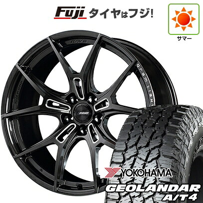 【新品国産車用5穴100】 夏タイヤ ホイール4本セット 225/55R18 ヨコハマ ジオランダー A/T4 G018 RBL RAYS レイズ グラムライツ 57FXZ 8J 18インチ(送料無料)|フジコーポレーション