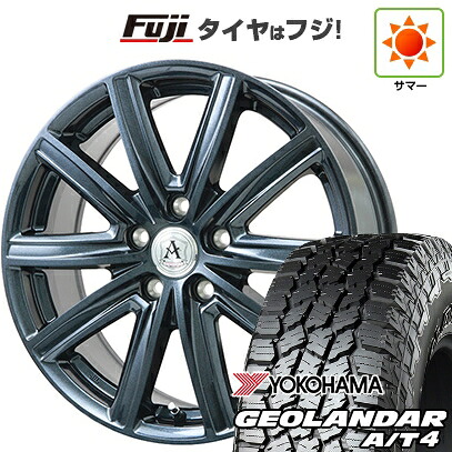 【新品国産車用5穴100】 夏タイヤ ホイール4本セット 225/60R17 ヨコハマ ジオランダー A/T4 G018 RBL テクノピア アフロディーテ MZ 7J 17インチ(送料無料)