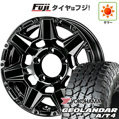 【新品】ジムニー 夏タイヤ ホイール4本セット 175/80R16 ヨコハマ ジオランダー A/T4 G018 WL/RBL クライメイト スワット(SBC) 5.5J 16インチ(送料無料)