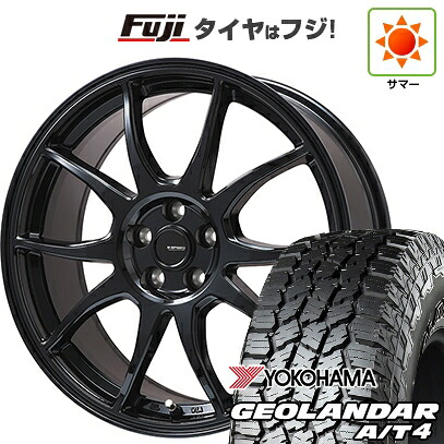 【新品国産車用5穴100】 夏タイヤ ホイール4本セット 225/55R18 ヨコハマ ジオランダー A/T4 G018 RBL ホットスタッフ ジースピード G-06【限定】 7.5J 18インチ(送料無料)｜フジコーポレーション