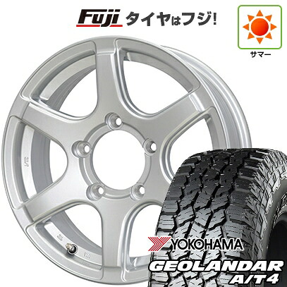【新品】ジムニー 夏タイヤ ホイール4本セット 175/80R16 ヨコハマ ジオランダー A/T4 G018 WL/RBL ホットスタッフ バイソン BN-04 5.5J 16インチ(送料無料)|フジコーポレーション