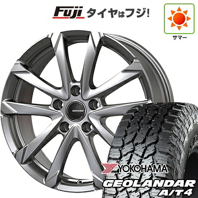 【新品国産車用5穴114.3】 夏タイヤ ホイール4本セット 225/55R18 ヨコハマ ジオランダー A/T4 G018 RBL コーセイ クレイシズ GC36F 7J 18インチ(送料無料)