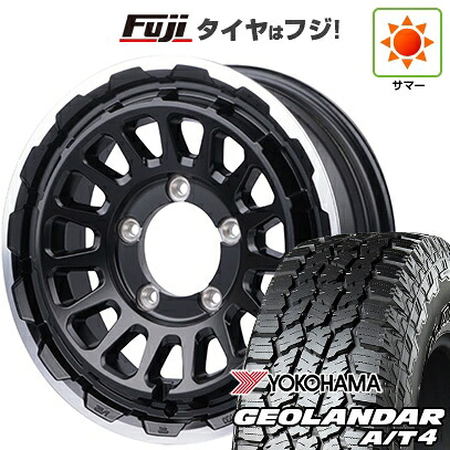 【新品】ジムニー 夏タイヤ ホイール4本セット 175/80R16 ヨコハマ ジオランダー A/T4 G018 WL/RBL シーエルリンク UNIONRIM HR 5.5J 16インチ(送料無料)