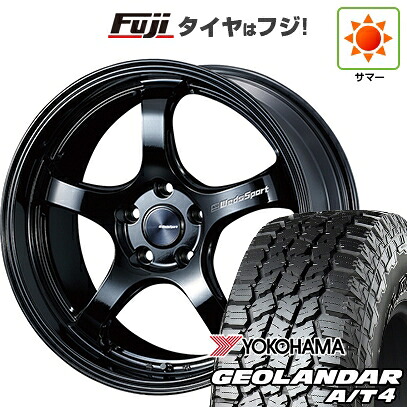 【新品国産車用5穴114.3】 夏タイヤ ホイール4本セット 225/60R18 ヨコハマ ジオランダー A/T4 G018 RBL WEDS ウェッズスポーツ RN-05M 7.5J 18インチ(送料無料)