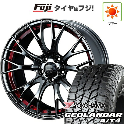 【新品国産車用5穴100】 夏タイヤ ホイール4本セット 225/55R18 ヨコハマ ジオランダー A/T4 G018 RBL WEDS ウェッズスポーツ SA-20R 7.5J 18インチ(送料無料)