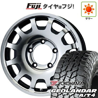 【新品】ジムニー 夏タイヤ ホイール4本セット 175/80R16 ヨコハマ ジオランダー A/T4 G018 WL/RBL ENKEI エンケイ all オールフォー 5.5J 16インチ(送料無料)