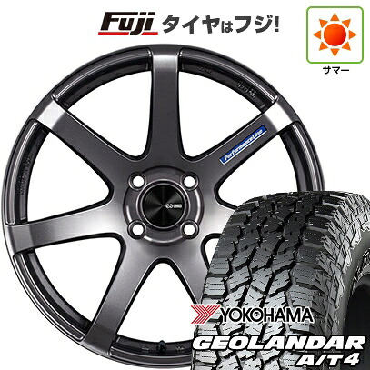 【新品国産車用5穴114.3】 夏タイヤ ホイール4本セット 215/60R17 ヨコハマ ジオランダー A/T4 G018 RBL ENKEI エンケイ PerformanceLine PF07 7.5J 17インチ(送料無料)｜フジコーポレーション