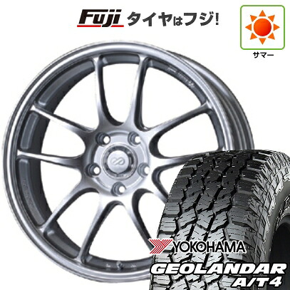 【新品国産車用5穴114.3】 夏タイヤ ホイール4本セット 225/60R18 ヨコハマ ジオランダー A/T4 G018 RBL ENKEI エンケイ PerformanceLine PF01 8J 18インチ(送料無料)