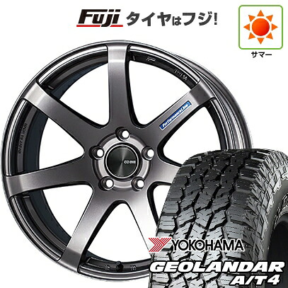 【新品国産車用5穴114.3】 夏タイヤ ホイール4本セット 225/55R18 ヨコハマ ジオランダー A/T4 G018 RBL ENKEI エンケイ PerformanceLine PF07 8J 18インチ(送料無料)|フジコーポレーション