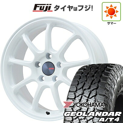 【新品国産車用5穴114.3】 夏タイヤ ホイール4本セット 225/60R17 ヨコハマ ジオランダー A/T4 G018 RBL ENKEI エンケイ PerformanceLine PF09 フジオリジナルカラー 7J 17インチ(送料無料)