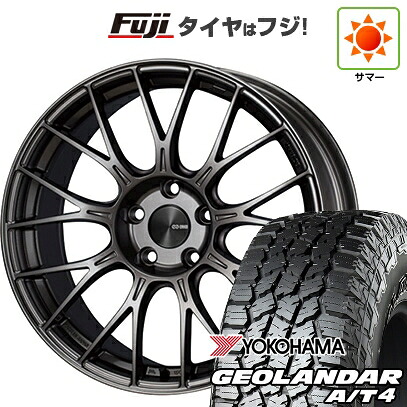 【新品国産車用5穴100】 夏タイヤ ホイール4本セット 225/55R18 ヨコハマ ジオランダー A/T4 G018 RBL ENKEI エンケイ PerformanceLine PFM1 7.5J 18インチ(送料無料) 128,100円