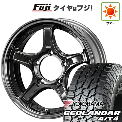 【新品】ジムニー 夏タイヤ ホイール4本セット 175/80R16 ヨコハマ ジオランダー A/T4 G018 WL/RBL SSR ディバイド X03J 5.5J 16インチ(送料無料)