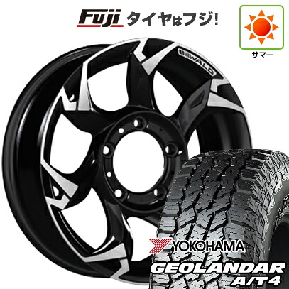 【新品】ジムニー 夏タイヤ ホイール4本セット 175/80R16 ヨコハマ ジオランダー A/T4 G018 WL/RBL WALD ヴァルド ボルサリノ V11-C SUV 5.5J 16インチ(送料無料)|フジコーポレーション