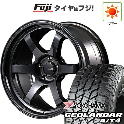 【新品国産車用5穴114.3】 夏タイヤ ホイール4本セット 225/60R18 ヨコハマ ジオランダー A/T4 G018 RBL MID WHEELS MID RACING R06 7.5J 18インチ(送料無料)