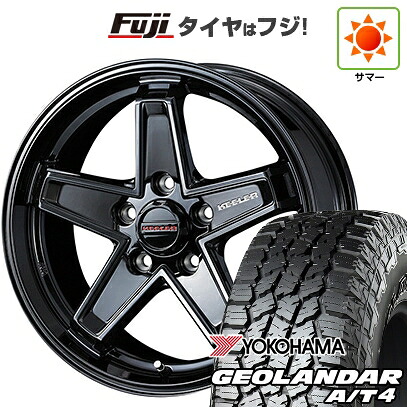 【新品国産車用5穴114.3】 夏タイヤ ホイール4本セット 215/65R16 ヨコハマ ジオランダー A/T4 G018 RBL WEDS ウェッズアドベンチャー キーラータクティクス グロスブラック 7J 16インチ(送料無料)|フジコーポレーション
