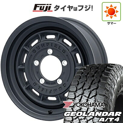 【新品】ジムニー 夏タイヤ ホイール4本セット 175/80R16 ヨコハマ ジオランダー A/T4 G018 WL/RBL ショウワガレージ ガンフィールド 5.5J 16インチ(送料無料)