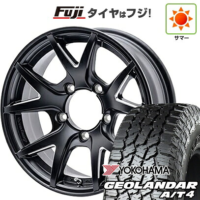 【新品】ジムニー 夏タイヤ ホイール4本セット 175/80R16 ヨコハマ ジオランダー A/T4 G018 WL/RBL ショウワガレージ インスパイア テン 5.5J 16インチ(送料無料)｜フジコーポレーション
