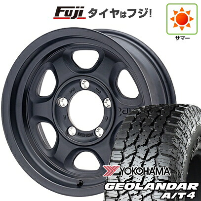 【新品】ジムニー 夏タイヤ ホイール4本セット 185/85R16 ヨコハマ ジオランダー A/T4 G018 WL/RBL ショウワガレージ ゼノ 5.5J 16インチ(送料無料)|フジコーポレーション