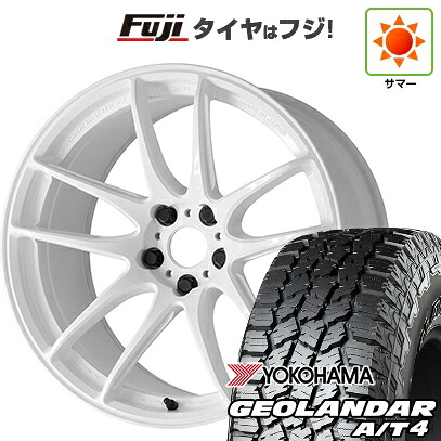【新品国産車用5穴100】 夏タイヤ ホイール4本セット 225/55R18 ヨコハマ ジオランダー A/T4 G018 RBL WORK ワーク エモーション CR Shigoku 7.5J 18インチ(送料無料)