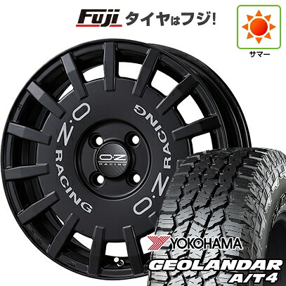【新品】デリカD5 夏タイヤ ホイール4本セット 245/70R16 ヨコハマ ジオランダー A/T4 G018 OWL/RBL OZ ラリーレーシング 7J 16インチ(送料無料)