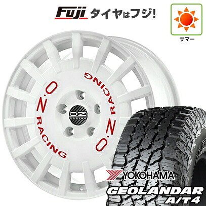 【新品国産車用5穴114.3】 夏タイヤ ホイール4本セット 225/65R17 102 H ヨコハマ ジオランダー A/T4 G018 RBL OZ ラリーレーシング 7J 17インチ(送料無料)