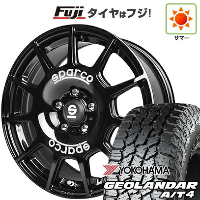 【新品国産車用5穴114.3】 夏タイヤ ホイール4本セット 215/65R16 ヨコハマ ジオランダー A/T4 G018 RBL OZ SPARCO テラ 7J 16インチ(送料無料)｜フジコーポレーション