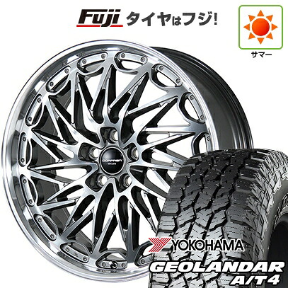 【新品国産車用5穴114.3】 夏タイヤ ホイール4本セット 225/60R18 ヨコハマ ジオランダー A/T4 G018 RBL トピー ドルフレン エクスクルーシブ TLM-02 数量限定 8J 18インチ(送料無料)