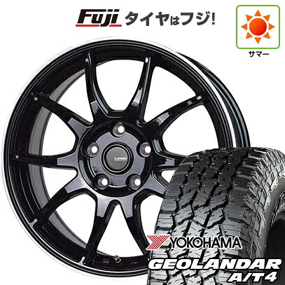 【新品国産車用5穴100】 夏タイヤ ホイール4本セット 225/60R17 ヨコハマ ジオランダー A/T4 G018 RBL ホットスタッフ ジースピード P-06【限定】 7J 17インチ(送料無料)
