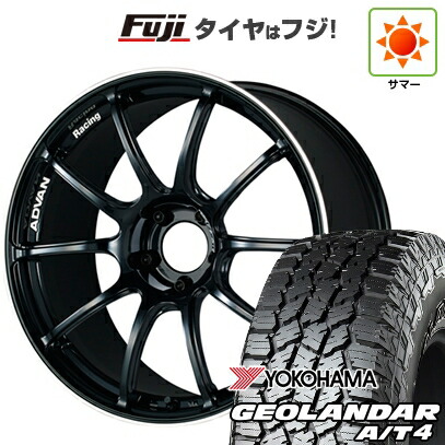 【新品国産車用5穴100】 夏タイヤ ホイール4本セット 225/55R18 ヨコハマ ジオランダー A/T4 G018 RBL ヨコハマ アドバンレーシング RZII 7.5J 18インチ(送料無料)|フジコーポレーション