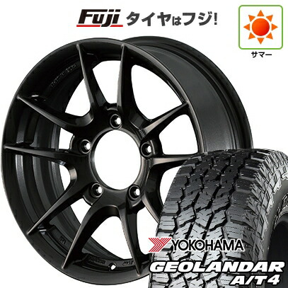 【新品】ジムニー 夏タイヤ ホイール4本セット 175/80R16 ヨコハマ ジオランダー A/T4 G018 WL/RBL アピオ ワイルドボア Z 5.5J 16インチ(送料無料)｜フジコーポレーション