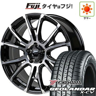 【新品国産車用5穴114.3】 夏タイヤ ホイール4本セット 225/45R19 ヨコハマ ジオランダー X-CV G057 モンツァ HI-BLOCK シュタッド 8J 19インチ(送料無料)