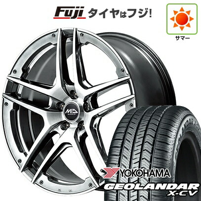 【新品国産車用5穴114.3】 夏タイヤ ホイール4本セット 225/45R19 ヨコハマ ジオランダー X-CV G057 MID WHEELS MID EXCLUSIVE 025SV 8J 19インチ(送料無料)