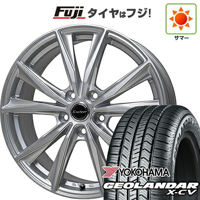 【新品国産車用5穴114.3】 夏タイヤ ホイール4本セット 235/55R19 ヨコハマ ジオランダー X-CV G057 ホットスタッフ エクスターST 7J 19インチ(送料無料)