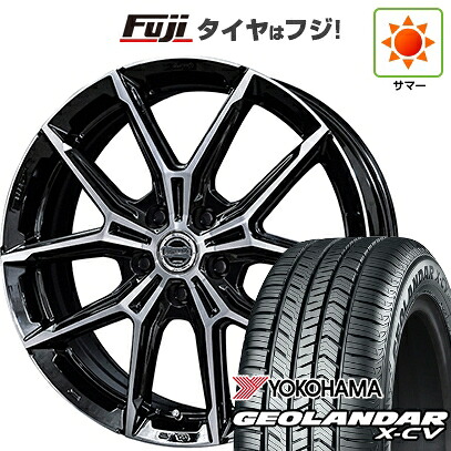 【新品国産車用5穴114.3】 夏タイヤ ホイール4本セット 225/45R19 ヨコハマ ジオランダー X-CV G057 共豊 スマック +EK M1 トヨタ車専用 7J 19インチ(送料無料)