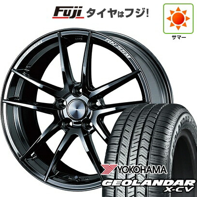 【新品国産車用5穴114.3】 夏タイヤ ホイール4本セット 225/45R19 ヨコハマ ジオランダー X-CV G057 WEDS ウェッズスポーツ RN-55M 8J 19インチ(送料無料)