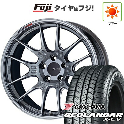 【新品国産車用5穴114.3】 夏タイヤ ホイール4本セット 235/55R19 ヨコハマ ジオランダー X-CV G057 ENKEI エンケイ Racing GTC02 8J 19インチ(送料無料)|フジコーポレーション