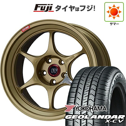【新品国産車用5穴114.3】 夏タイヤ ホイール4本セット 235/55R19 ヨコハマ ジオランダー X-CV G057 ENKEI エンケイ PerformanceLine PF06 ゴールド 8.5J 19インチ(送料無料)