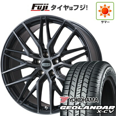 【新品国産車用5穴114.3】 夏タイヤ ホイール4本セット 235/55R19 ヨコハマ ジオランダー X-CV G057 プレミックス MER XMESH ブラッククリア 8J 19インチ(送料無料)