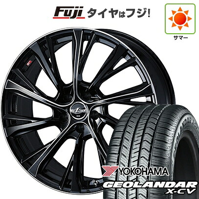 【新品国産車用5穴114.3】 夏タイヤ ホイール4本セット 225/45R19 ヨコハマ ジオランダー X-CV G057 WEDS ウェッズ レオニス JG BK/SCマシニング 8J 19インチ(送料無料)｜フジコーポレーション