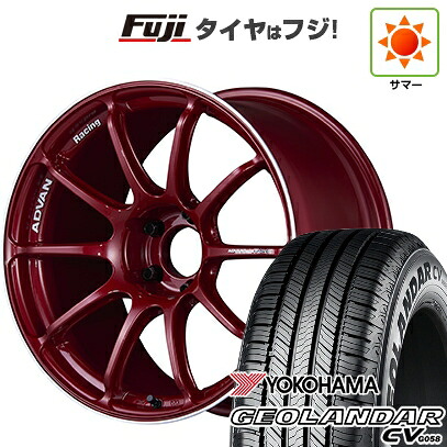 【新品国産車用5穴100】 夏タイヤ ホイール4本セット 225/55R18 102 V XL ヨコハマ ジオランダー CV G058 ヨコハマ アドバンレーシング RSIII 8J 18インチ(送料無料)|フジコーポレーション