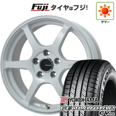 【新品国産車用5穴114.3】 夏タイヤ ホイール4本セット 225/65R17 ヨコハマ ジオランダー CV G058 レアマイスター CS-V6(ホワイト) 7J 17インチ(送料無料)