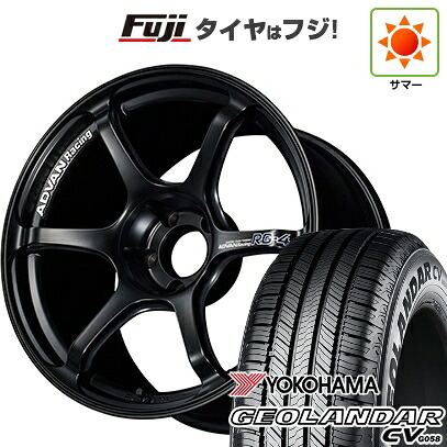 【新品国産車用5穴100】 夏タイヤ ホイール4本セット 225/60R17 99 V ヨコハマ ジオランダー CV G058 ヨコハマ アドバンレーシング RG-4 7.5J 17インチ(送料無料)