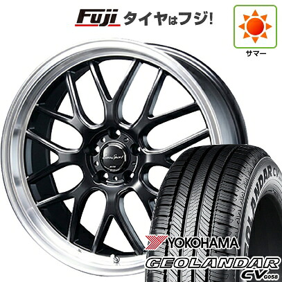 【新品国産車用5穴114.3】 夏タイヤ ホイール4本セット 235/55R18 ヨコハマ ジオランダー CV G058 ブレスト ユーロスポーツ タイプ805 セミグロスブラック 7J 18インチ(送料無料)|フジコーポレーション