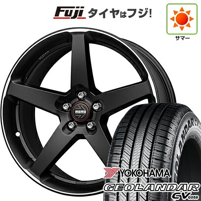 【新品国産車用5穴114.3】 夏タイヤ ホイール4本セット 235/55R18 ヨコハマ ジオランダー CV G058 モモ ファイブ 8J 18インチ(送料無料)